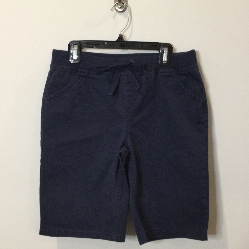 Justice Size 16 Elastic Waist Navy Bermudas